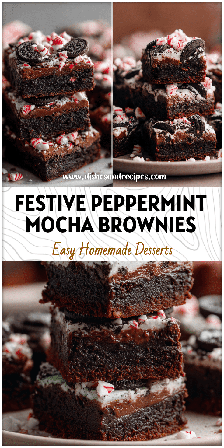 Peppermint Mocha Brownies with Oreos – A Festive Christmas Dessert